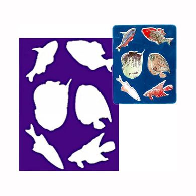 Трафарет "Акваріумні рибки" 10С531-08, S2634 (131421) фото