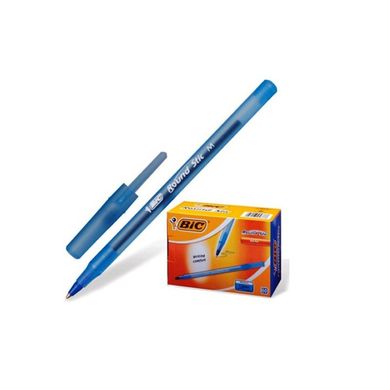 Ручка шариковая BIC "Раунд стик", прозрачная синяя (030158) фото