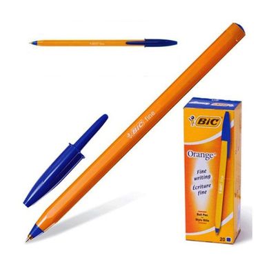 Ручка кулькова BIС "Оранж", непрозора синя /20/ (030167) фото