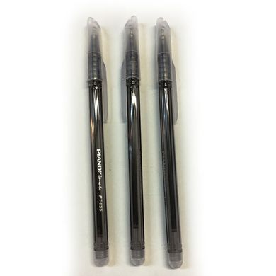 Ручка масляная PT-1155 "Simple", прозрачная Piano, черная (030157b) фото