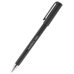 Ручка гелева DG2042 прорезинена, чорна (33118) фото