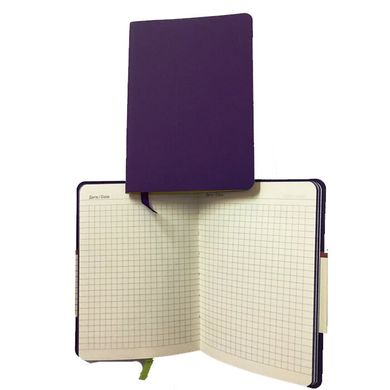 Книга записная 115х160мм, 80 листов Partner Soft Mini 8205-11-A клетка, фиолетовая (36934) фото