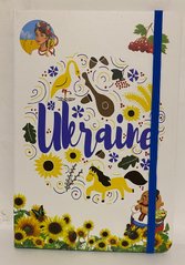 Блокнот на резинке А5, 80лист. твердая обложка Символі Украині клетка 2508-1 (0114092) фото