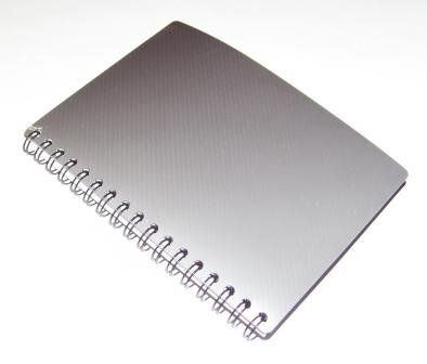 Тетрадь на спирале сбоку А6, 80 листов, пластиковая обложка Металлик ТА6380-915 серебро (015204) фото