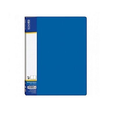 Папка з 20 файлами А4 E30602-02, синя (E30602-02) фото