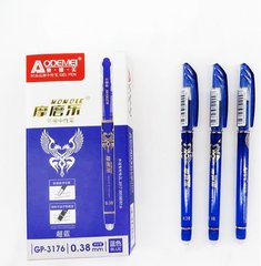 Ручка гелева пиши-стирай синя 0,38 GP-3176 (039815) фото