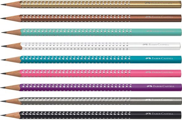 Олівець графітний GRIP SPARKLE мікс кольорів (НВ), Faber Castell (033002) фото