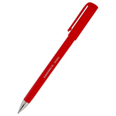 Ручка гелева DG2042 прорезинена, червона (33122) фото
