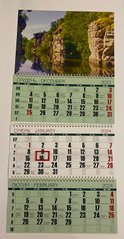 Квартальный календарь на 3 пружины 2024 год Каньен с классической сеткой (0118611) фото