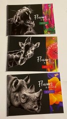 Альбом для рисования с пружиной. 20 лист.130550 Flowers&Black гибридный лак YES (130550) фото