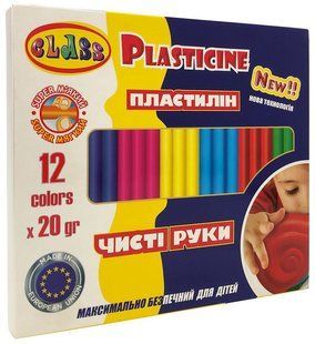 Пластилин 12 цветов по 20 гр Чистые руки Махи ЕСО, 7646, CLASS (7646) фото