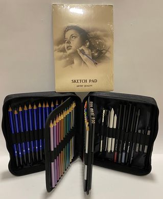 Набор цветных акварельных карандашей в нейлоновом пенале: 73 цв черпаха (1315603) фото