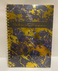 Тетрадь на спирали А4/100 листов твердая обложка , клетка 4100-2, золоченый (0152952) фото