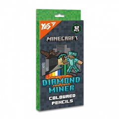 Карандаши цветные 12 цветов Minecraft. Diamond Miner 290720 YES (290720) фото