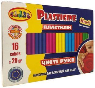 Пластилин 16 цветов по 20 гр Чистые руки Махи ЕСО, 7647, CLASS (7647) фото
