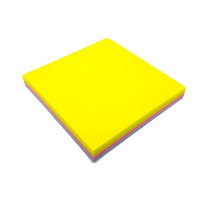 Блок паперу з клейким шаром 75x75мм, 100арк., радуга неон. D3325-02 (D3325-02) фото