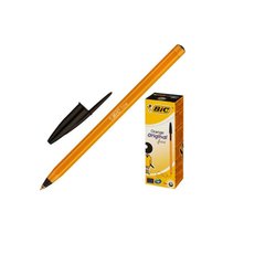 Ручка шариковая BIС Оранж, непрозрачная черная (030168) фото