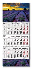 Календар настінний квартальний на 3 пружини 2021 р ЛАВАНДОВИЙ РАЙ (122455c) фото