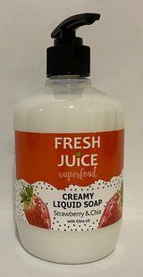 Крем -мыло FRESH JUICE 460 г з дозатором клубники+чиа (1501542) фото