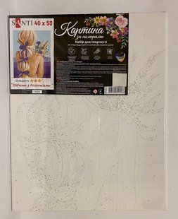 Картина по номерам SANTI Девочка с васильками, 40*50 954499 (954499) фото