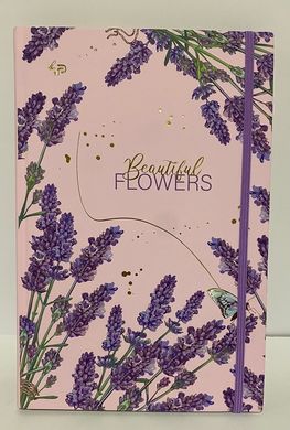 Блокнот А5 тверда обкл.софт тач 64 арк Beautiful flowers lavander Profiplan нелінований (901144) фото