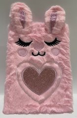 Блокнот пушистый Кролики бледно розовый, клетка 20929JSB-10 (20929JSB брож) фото