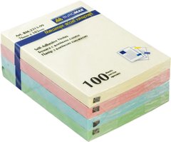 Блок бумаги с клейким слоем 75х100мм, 100л, цветная пастель, ВМ2313-99 (ВМ2313-99) фото