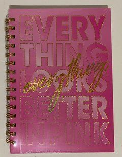 Зошит на спіралі збоку А5, 80арк, з тисненням фольгою Every Thing Looks Better In Pink 1813-19 (01521753) фото