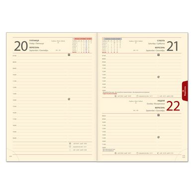 Щоденник датований 2022 А5 Sarif крем.папір ЗВ-71 зелений (313102) фото
