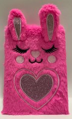 Блокнот пушистый Кролики розовый, клетка 20929JSB-10 (20929JSB-10) фото