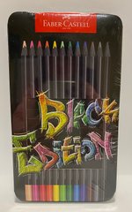 Набор цветных карандашей 12 цв. трехгранные в металическом пенале Faber Castell (116413) фото
