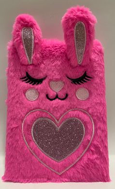 Блокнот пушистый Кролики розовый, клетка 20929JSB-10 (20929JSB-10) фото