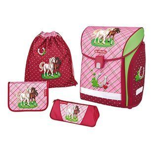 Ранець шкільний укомплектованний сумка для взуття,2 пенали Herlitz NEW MIDI PLUS Horses (50007820) фото