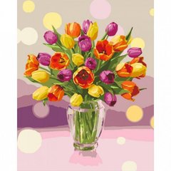 Картина за номерами 40х50 KHO3064 Сонячні тюльпани (2340200) фото