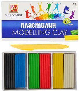 Пластилін "Класика"6 кол. 120 гр 12С878-08 зі стеком (540222) фото