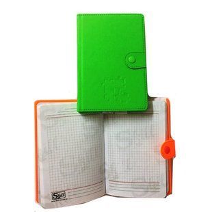 Записна книжка на кнопці А6, 120арк. Raso SKILL, ЗВ-97 клітинка, салатова (011419) фото