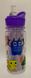 Пляшка дитяча для води 350 мл з трубочкою Робот,фіолетова 1215 (1310601) фото 2