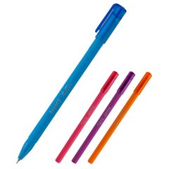 Ручка масляная MELLOW AB1064-02, прорезиненный цветной корпус, синяя /12/ (AB1064-02) фото