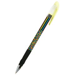 Ручка кулькова Neon AB1049-34-A, прорезинений кольоровий корпус синя /24/ (AB1049-34-A) фото