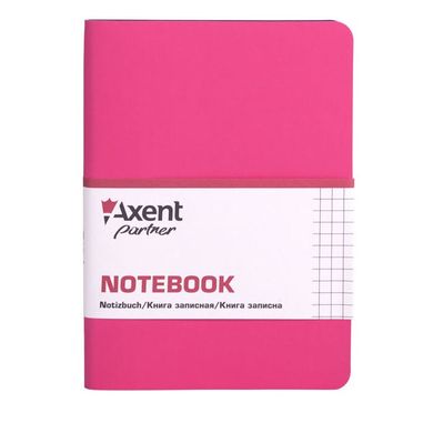 Книга записна 115х160мм, 80арк Partner Soft Mini 8205-10-A клітинка, рожева (36933) фото