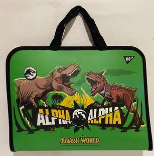 Папка-портф. А4+на молнії з ткан. ручками Jurassic World 491988 YES (491988) фото