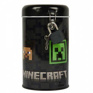 Скарбничка кругла металева 13 х 7,6 см Yes Minecraft Heroes 708577 (708577) фото