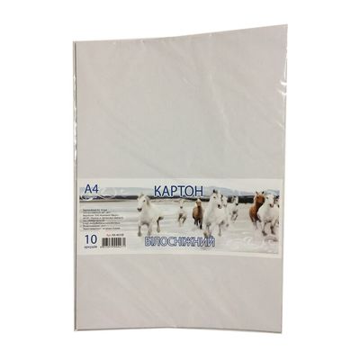 Картон белоснежный, набор 10 лист , А4, в п/п пакете КА4010Е (131301) фото
