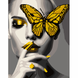 Картина за номерами з алмазною мозаїкою Дівчина з золотим метеликом, 40х50 см 954674 (954674) фото 3