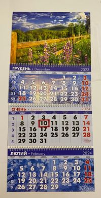 Квартальный календарь на 3 пружины 2024 год Люпины (011860) фото