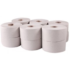Туалетная бумага Джамбо Basic серый d = 19см, 135м, Тиша B101 / 12 / (B101) фото