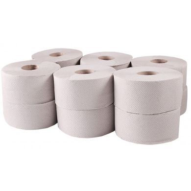 Туалетний папір Джамбо Basic сірий d=19см, 135м, Тіша B101 /12/ (B101) фото