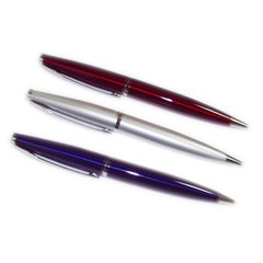 Ручка шариковая В 821 бордовая с серебристым клипом (030305) фото