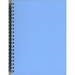 Зошит на спіралі А6, 80арк, MICRO пласт. обкл. блакитний TA6380-810 (015264) фото