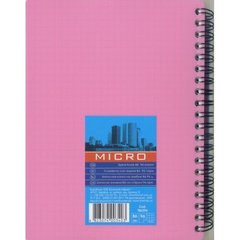 Зошит на спіралі А6, 80арк, MICRO пласт. обкл. рожевий TA6380-810 (015263) фото